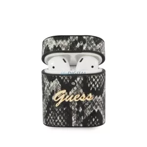 Guess GUACA2PUSNSMLBK AirPods 1/2 tok fekete Python kollekció