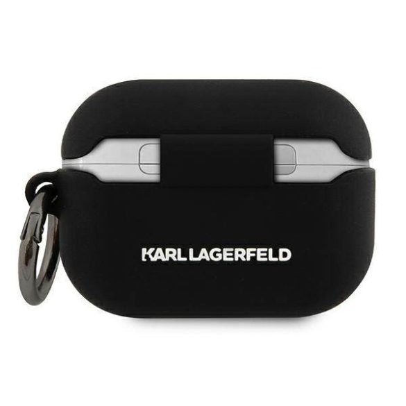 Karl Lagerfeld KLACAPSILCHBK AirPods Pro fekete szilikon Choupette tok