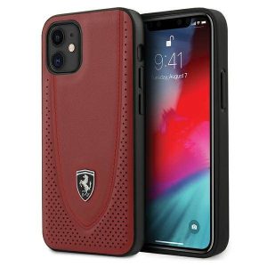 Ferrari FEOGOHCP12SRE iPhone 12 mini 5,4" piros Off Track perforált keménytok