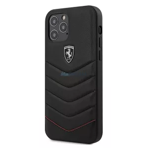 Ferrari FEHQUHCP12MBK iPhone 12/12 Pro 6,1" fekete Off Track steppelt keménytok