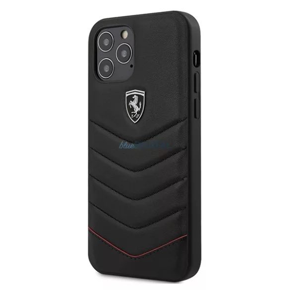 Ferrari FEHQUHCP12MBK iPhone 12/12 Pro 6,1" fekete Off Track steppelt keménytok