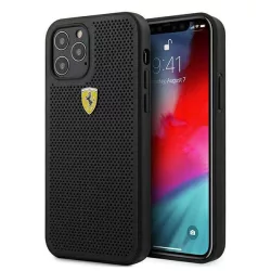   Ferrari FESPEHCP12MBK iPhone 12/12 Pro 6,1" fekete On Track perforált keménytok