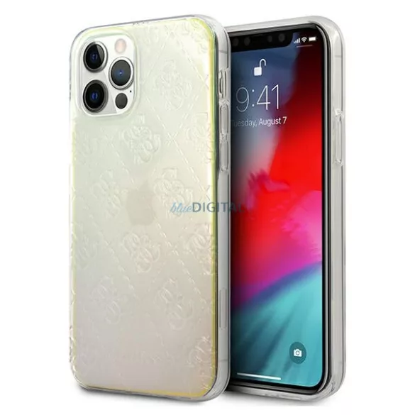 Guess GUHCP12L3D4GIRBL iPhone 12 Pro Max 6,7" opálos/irizáló 4G 3D Pattern Collection keménytok