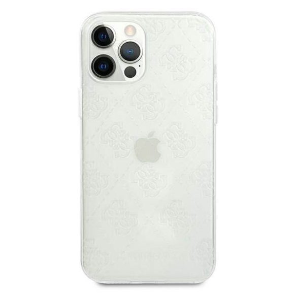 Guess GUHCP12M3D4GTR iPhone 12/12 Pro 6,1" átlátszó 4G 3D Pattern Collection keménytok