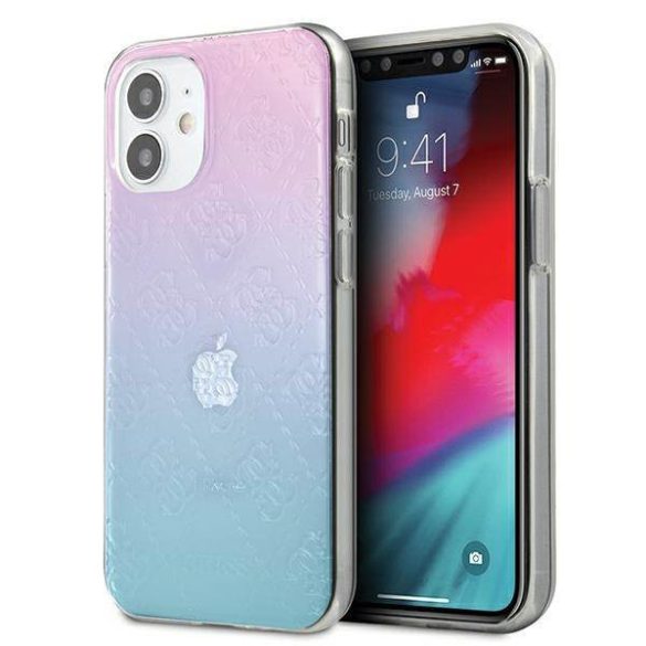 Guess GUHCP12S3D4GGBP iPhone 12 mini 5,4" kék / rózsaszín 4G 3D Pattern Collection keménytok