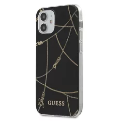   Guess GUHCP12SPCUCHBK iPhone 12 mini 5,4" fekete Gold Chain keménytok