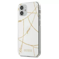   Guess GUHCP12SPCUCHWH iPhone 12 mini 5,4" fehér Gold Chain Collection keménytok
