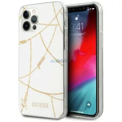   Guess GUHCP12LPCUCHWH iPhone 12 Pro Max 6,7" fehér Gold Chain Collection keménytok