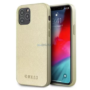 Guess GUHCP12LIGLGO iPhone 12 Pro Max 6,7" arany irizáló keménytok 