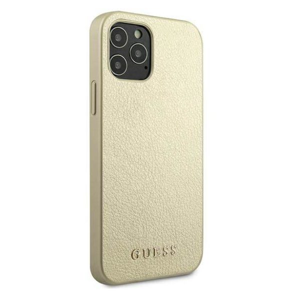 Guess GUHCP12LIGLGO iPhone 12 Pro Max 6,7" arany irizáló keménytok 