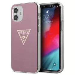   Guess GUHCP12SPCUMPTPI iPhone 12 mini 5,4" rózsaszín Metallic Collection keménytok