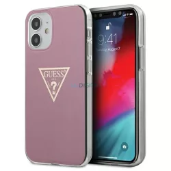   Guess GUHCP12SPCUMPTPI iPhone 12 mini 5,4" rózsaszín Metallic Collection keménytok
