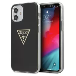   Guess GUHCP12SPCUMPTBK iPhone 12 mini 5,4" fekete Metallic Collection keménytok