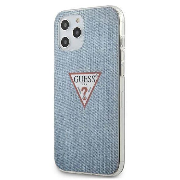 Guess GUHCP12LPCUJULLB iPhone 12 Pro Max 6,7" világoskék Jeans Collection keménytok