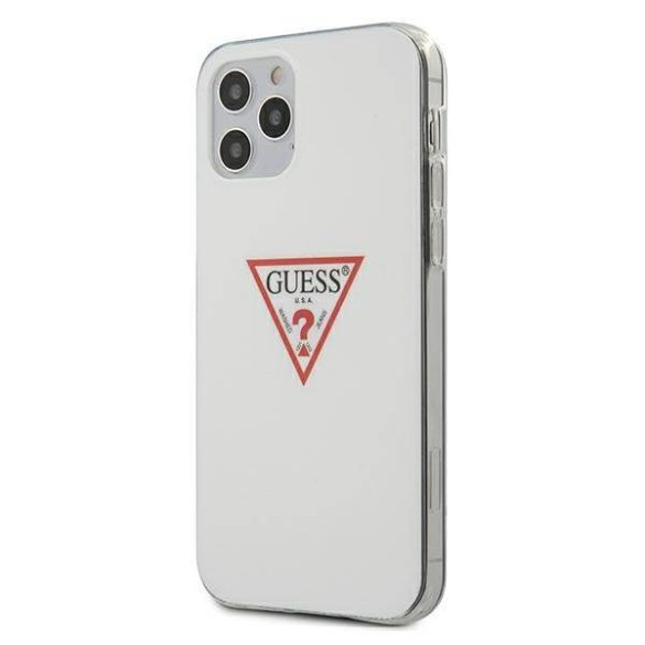 Guess GUHCP12MPCUCTLWH iPhone 12/12 Pro 6,1" fehér Triangle Collection keménytok