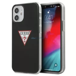  Guess GUHCP12SPCUCTLBK iPhone 12 mini 5,4" fekete Triangle Collection keménytok