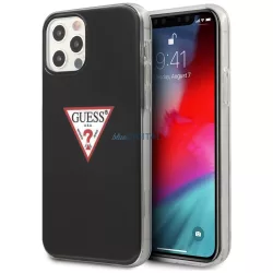   Guess GUHCP12MPCUCTLBK iPhone 12/12 Pro 6,1" fekete Triangle Collection keménytok
