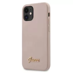   Guess GUHCP12SLSLMGLP iPhone 12 mini 5,4" világos rózsaszín szilikon keménytok