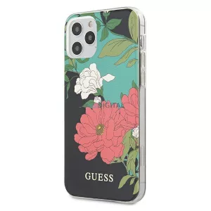 Guess GUHCP12LIMLFL01 iPhone 12 Pro Max 6,7" fekete N°1 Flower Collection tok