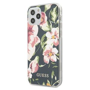 Guess GUHCP12LIMLFL03 iPhone 12 Pro Max 6,7" kék N°3 Flower Collection tok