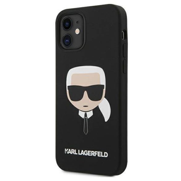 Karl Lagerfeld KLHCP12SSLKHHBK iPhone 12 mini 5,4" fekete szilikon keménytok Karl Lagerfeld fej