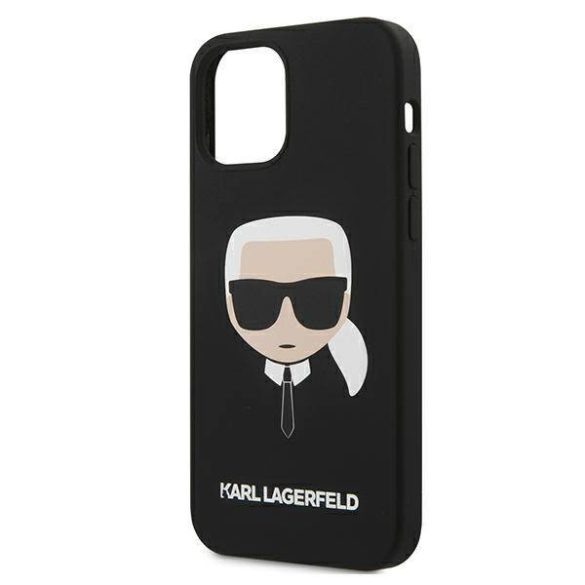 Karl Lagerfeld KLHCP12SSLKHHBK iPhone 12 mini 5,4" fekete szilikon keménytok Karl Lagerfeld fej