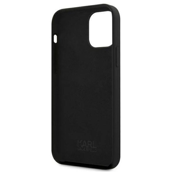 Karl Lagerfeld KLHCP12SSLKHHBK iPhone 12 mini 5,4" fekete szilikon keménytok Karl Lagerfeld fej