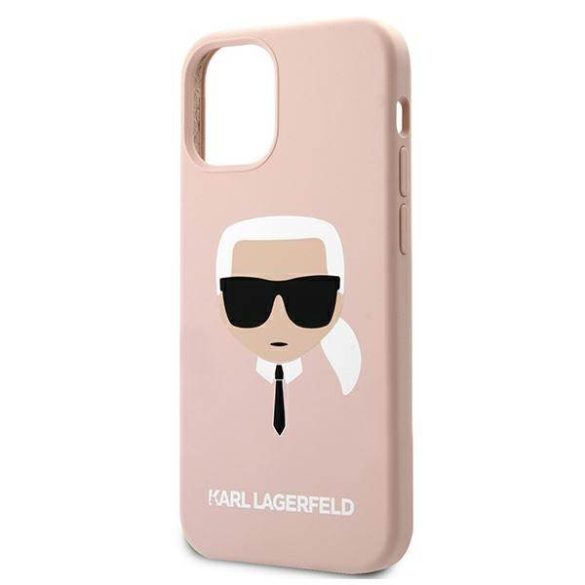 Karl Lagerfeld KLHCP12SSLKHLP iPhone 12 mini 5,4" világos rózsaszín szilikon keménytok Karl Lagerfeld fej