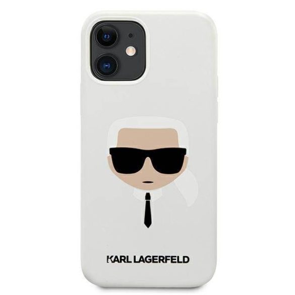 Karl Lagerfeld KLHCP12SSLKHWH iPhone 12 mini 5,4" fehér szilikon keménytok Karl Lagerfeld fej