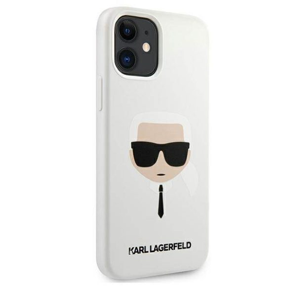 Karl Lagerfeld KLHCP12SSLKHWH iPhone 12 mini 5,4" fehér szilikon keménytok Karl Lagerfeld fej