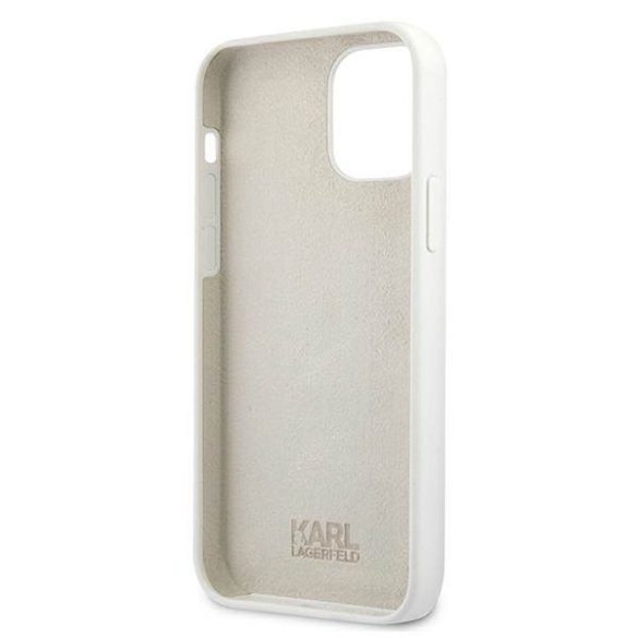 Karl Lagerfeld KLHCP12SSLKHWH iPhone 12 mini 5,4" fehér szilikon keménytok Karl Lagerfeld fej