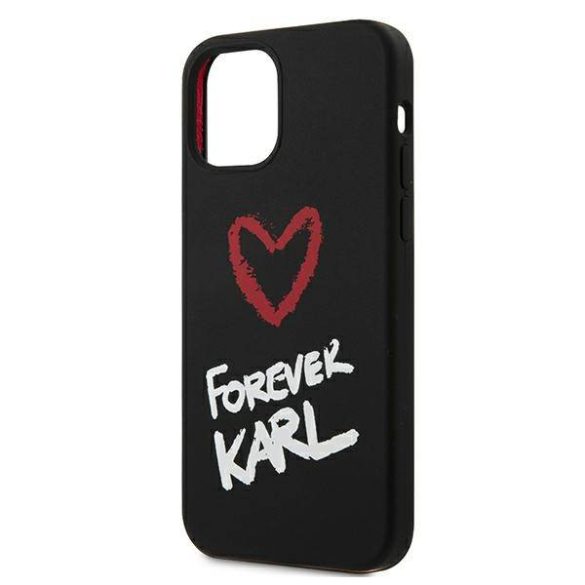 Karl Lagerfeld KLHCP12SSILKRBK iPhone 12 mini 5,4" fekete szilikon keménytok Forever Karl