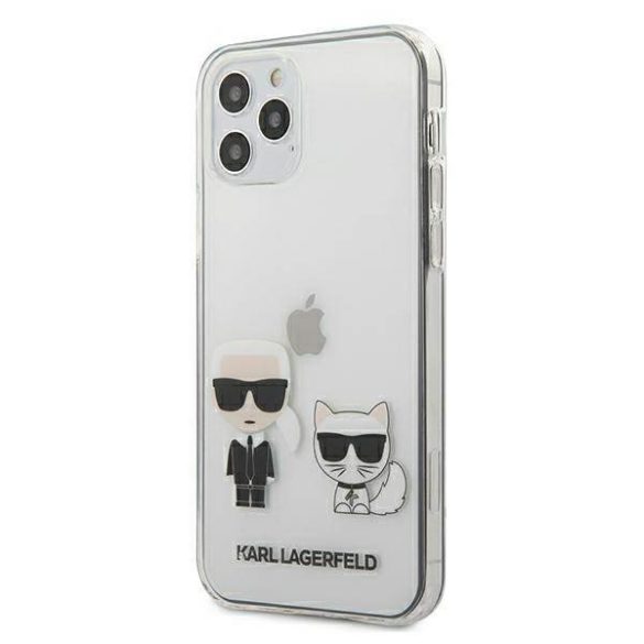 Karl Lagerfeld KLHCP12MCKTR iPhone 12/12 Pro 6,1" átlátszó Karl & Choupette keménytok