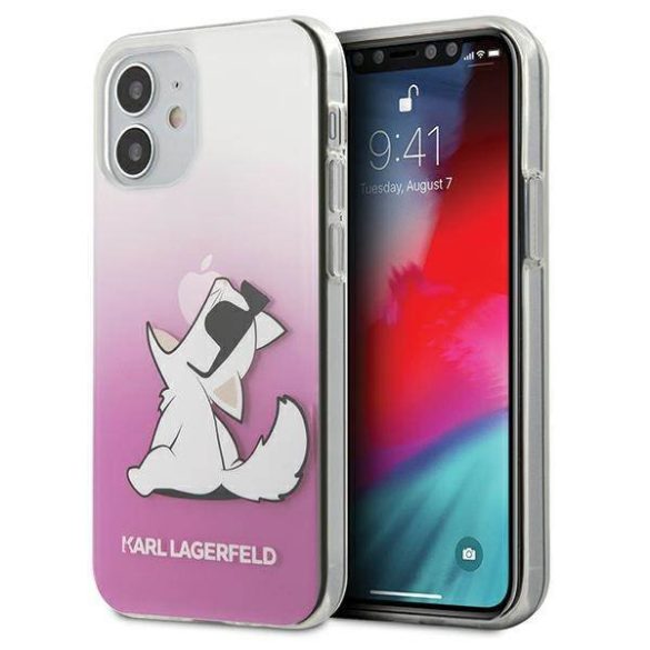 Karl Lagerfeld KLHCP12SCFNRCPI iPhone 12 mini 5,4" rózsaszín Choupette Fun keménytok