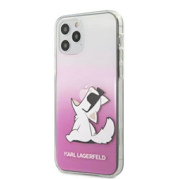 Karl Lagerfeld KLHCP12LCFNRCPI iPhone 12 Pro Max 6,7" rózsaszín Choupette Fun keménytok