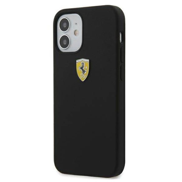 Ferrari FESSIHCP12SBK iPhone 12 mini 5,4" fekete On Track szilikon keménytok