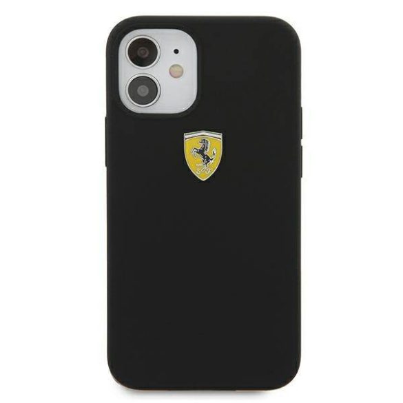 Ferrari FESSIHCP12SBK iPhone 12 mini 5,4" fekete On Track szilikon keménytok