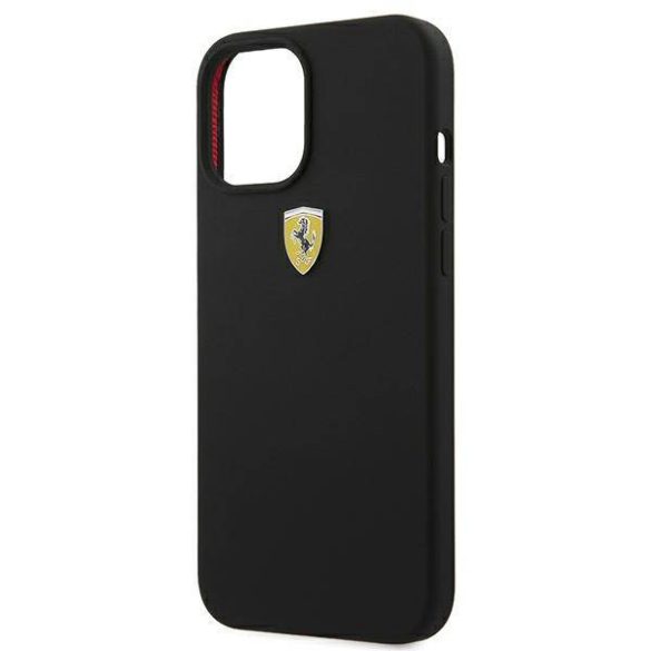 Ferrari FESSIHCP12LBK iPhone 12 Pro Max 6,7" fekete On Track szilikon keménytok
