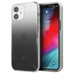   Mercedes MEHCP12SARGBK iPhone 12 mini 5,4" fekete keménytok Transparent Line