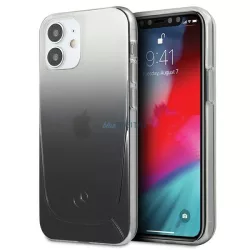   Mercedes MEHCP12SARGBK iPhone 12 mini 5,4" fekete keménytok Transparent Line