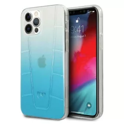  Mercedes MEHCP12MCLGBL iPhone 12/12 Pro 6,1" kék keménytok Transparent Line