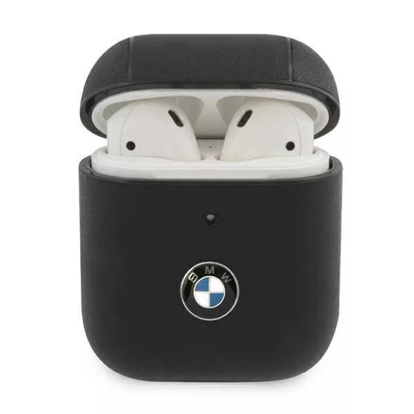 BMW BMA2CSLBK AirPods 1/2 tok fekete Geniune Leather Signature Collection