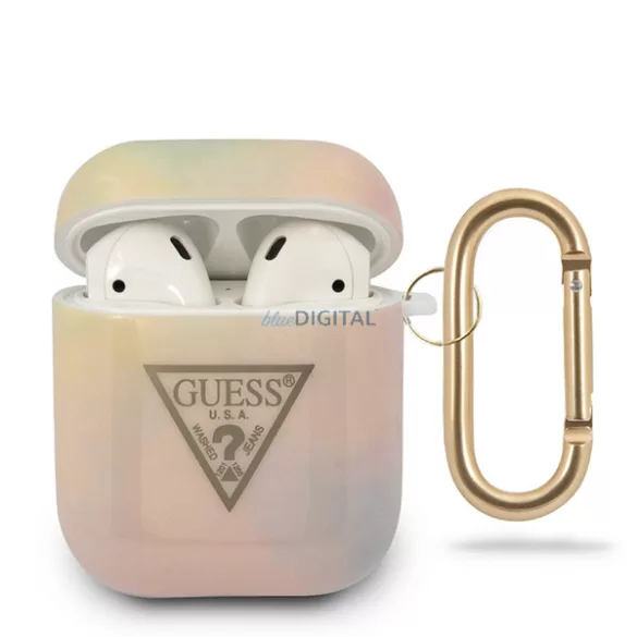 Guess GUACA2TPUMCGG01 AirPods tok, rózsaszín, Tie & Dye kollekció