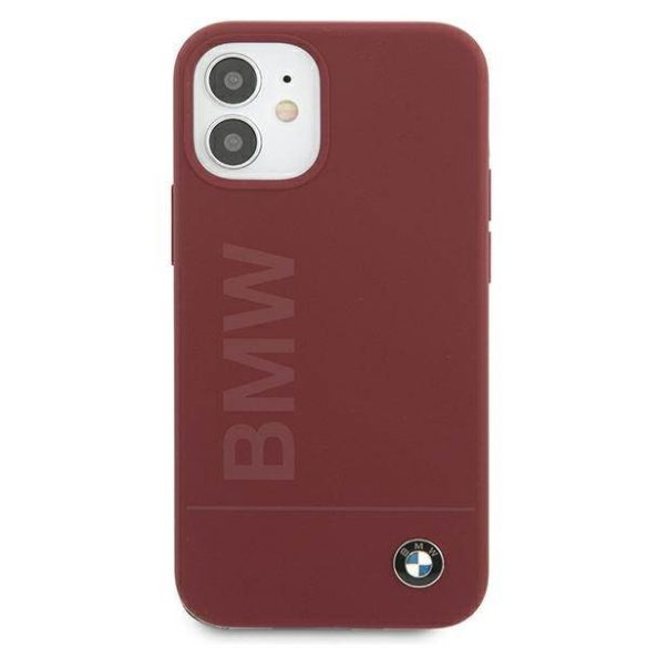 BMW BMHCP12SSLBLRE iPhone 12 mini 5,4" piros Signature Logo szilikon keménytok