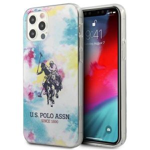 US Polo USHCP12MPCUSML iPhone 12/12 Pro 6,1" többszínű Tie & Dye Collection tok