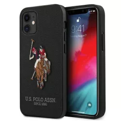   US Polo USHCP12SPUGFLBK iPhone 12 mini 5,4" fekete Polo Embroidery Collection tok