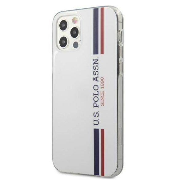 US Polo USHCP12MPCUSSWH iPhone 12/12 Pro 6,1" fehér Tricolor Collection tok
