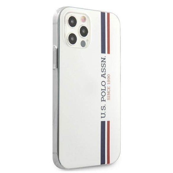 US Polo USHCP12MPCUSSWH iPhone 12/12 Pro 6,1" fehér Tricolor Collection tok