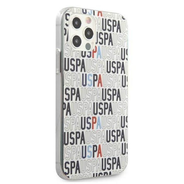 US Polo USHCP12LPCUSPA6 iPhone 12 Pro Max 6,7" fehér Logo Mania Collection tok