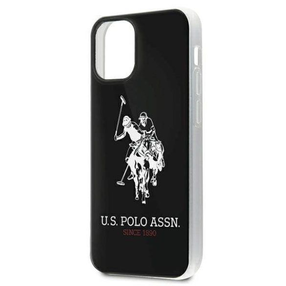 US Polo USHCP12STPUHRBK iPhone 12 mini 5,4" fekete fényes nagy logós tok